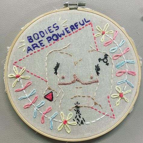 Lgbtq Embroidery, Queer Embroidery, Non Binary Art, Pride Embroidery, Portrait Embroidery, Trans Art, Wooden Embroidery Hoops, Queer Art, Sewing Class