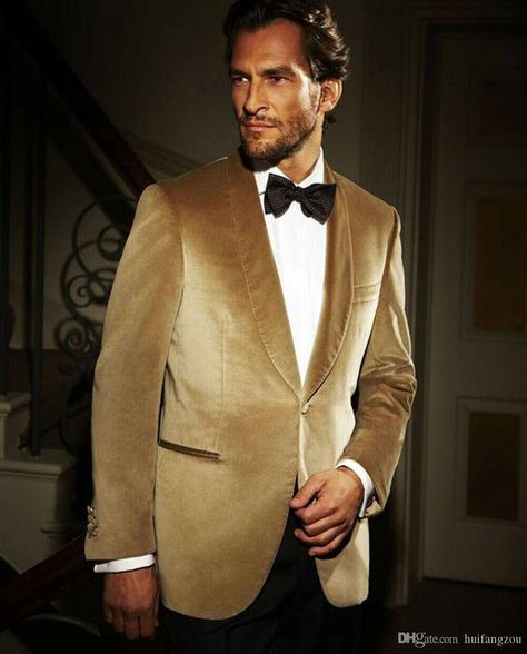 Tuxedo Suit For Men, Terno Slim Fit, Terno Slim, Prom Dinner, Pants Custom, Suit Combinations, Gold Suit, Dinner Suit, Suits Men Business