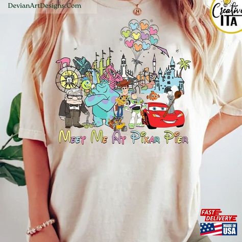 Meet Me At Pixar Pier T-Shirt Disneyland California Adventure Shirt Disney Fest 2024 Unisex Sweatshirt Check more at https://devianartdesigns.com/product/meet-me-at-pixar-pier-t-shirt-disneyland-california-adventure-shirt-disney-fest-2024-unisex-sweatshirt/ Universal Studios Shirts, Pixar Pier, Disney Universal Studios, Disneyland California Adventure, Disneyland California, Adventure Shirt, California Adventure, Disney Pixar, Pixar