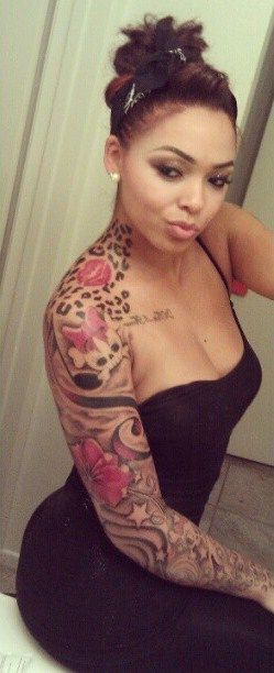 Redbone Goddesses Tattoos On Women, Leopard Print Tattoos, Tattoo Unique, 4 Tattoo, Badass Tattoos, Up Tattoos, Time Tattoos, Dope Tattoos, Beauty Tattoos