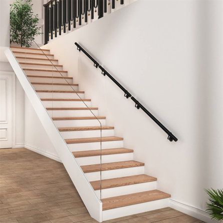 Handrail For Indoor Stairs, Basement Staircase Railing, Hand Rail For Stairs, Indoor Railings For Stairs, Hand Rails For Stairs Modern, Metal Railings Indoor, Hand Railings For Stairs, Industrial Stairs Railing, Railings For Stairs