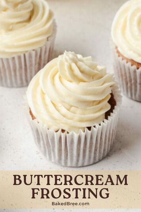 With just butter, sugar, vanilla extract, and heavy cream, you can now create the best buttercream frosting. Russian Buttercream Recipe, Russian Buttercream, The Best Buttercream Frosting, Butter Frosting Recipe, No Heavy Cream, Baked Bree Recipe, Russian Honey Cake, Butter Cream Icing, Easy Buttercream Frosting