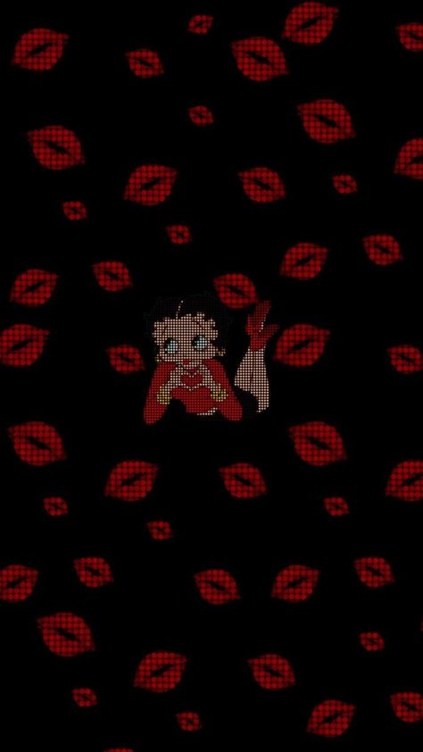 Betty boop, y2k, oldie, cartoon, adorable, kisses Betty Boop Y2k, Red And Black Wallpaper, Y2k Wallpaper, Wallpaper Y2k, Black Wallpaper, Betty Boop, Wallpapers, Iphone, Red