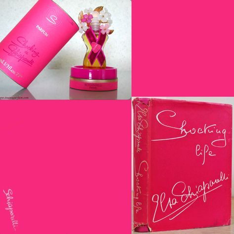 Rosa brillante o Rosa shocking, noto anche come rosa Schiaparelli dal nome della stilista italiana Elsa Schiaparelli. Elsa era all'epoca considerata la rivale italiana di Coco Chanel e usò quel rosa così acceso, vicino al magenta, per la prima volta sul packaging di un profumo, nel 1937, chiamato appunto: Shocking! La forma del flacone fu modellata dalla scultrice Leonor Fini, seguendo le forme conturbanti del busto di Mae West. Mae West, Elsa Schiaparelli, Coco Chanel, Packaging, Paris, Book Cover, Art