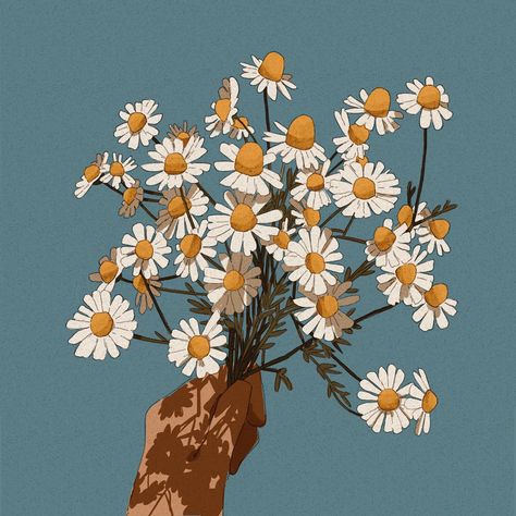 Libby on Twitter: "A handful of daisies #illustration… " Anime Morning Aesthetic, Daisy Aesthetic, Aesthetic Oc, Aesthetic Playlist, Background Collage, 심플한 그림, Arte Doodle, Japon Illustration, Soft Aesthetic