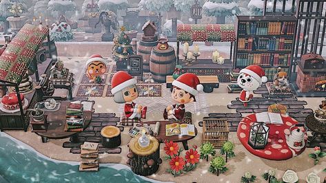 Acne Christmas, Acnh Winter, Acnh Christmas, Christmas Island, Acnh Ideas, New Animal Crossing, Animal Crossing Game, Island Ideas, Island Design