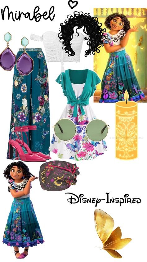 Encanto Bounding, Mirabel Disneybound, Encanto Outfits, Encanto Disneybound, Princess Disneybound, Disney Teacher, Disneyland Fits, Encanto Theme, Disney Princess Inspired Outfits