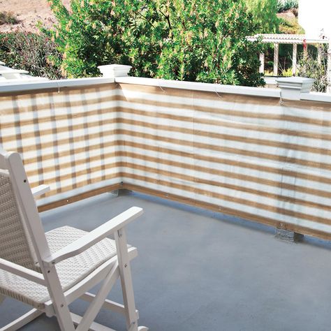 Privacy Screen For Deck, Porch, and Patio Railings - The Green Head Apartment Patio Gardens, Privacy Screen Deck, Balcony Privacy Screen, Patio Railing, Patio Privacy Screen, Balkon Decor, Deck Privacy, Balcony Privacy, Tiny Balcony