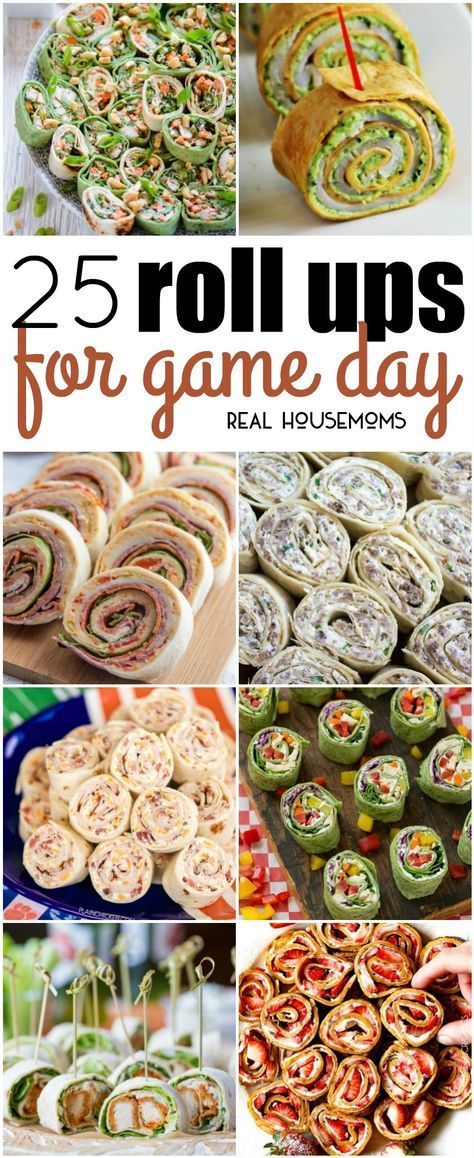 25 Roll Ups for Game Day. Finger foods, football games, pinwheel appetizers, party menu, crowd go wild! Game Day Finger Foods, Pinwheel Appetizers, Pinwheel Recipes, Finger Foods Easy, Tailgate Food, Football Food, Finger Food Appetizers, Snacks Für Party, Party Menu