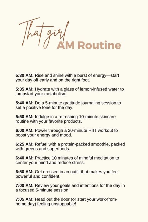 Feminine Daily Routine, Morning Routine With Time Stamps, Planning The Day, It Girl Day Routine, Daily Routine For Working Women, 5-9 Before 9-5 Routine, It Girl Daily Routine, Early Morning Routine Schedule, Morning Routine Black Women