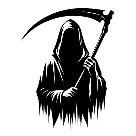 Grim Reaper Art Drawings, Grim Reaper Silhouette, Grim Reaper Illustration, Grin Reaper, Grim Reaper Images, Black Flash Tattoos, Grim Reaper Drawing, Darkside Tattoo, Reaper Drawing