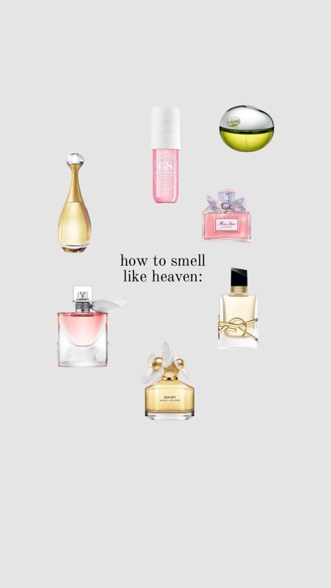 how to smell like heaven #perfumes #perfume #shuffles #marcjacobs #soldejaneiro #dior #missdior #jadoredior #dkny #scents #lancome #lavieestbelle #delibre Dkny Perfume, Lancome Perfume, Bath And Body Work, Perfume Collection Fragrance, Dior Perfume, Girl Bedroom Decor, Miss Dior, Perfume Collection, Your Aesthetic