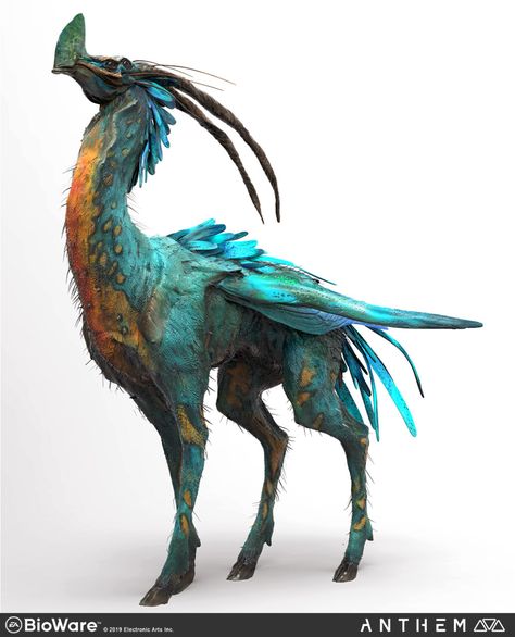 Animal Creature Design, Alien Animals Concept Art, Alien Creatures Animals, Alien Creature Design, Animal Concept Art, Creatures Concept Art, Fantasy Creature Design, Bird Creature, Cool Creatures