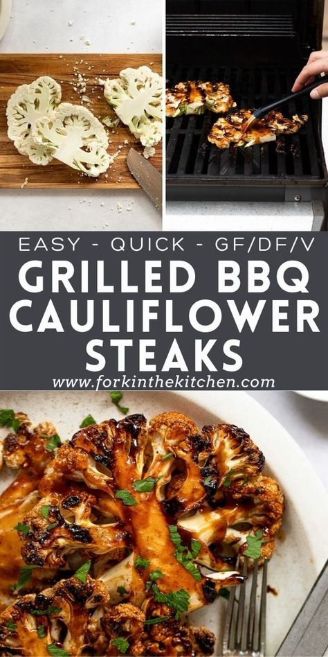 Purple Cauliflower Recipe, Grilled Cauliflower Steaks, Cauliflower Steaks Recipes, Bbq Cauliflower, Vegan Bbq Recipes, Vegetarian Grilling, Grilled Cauliflower, Vegetarian Bbq, Vegan Bbq