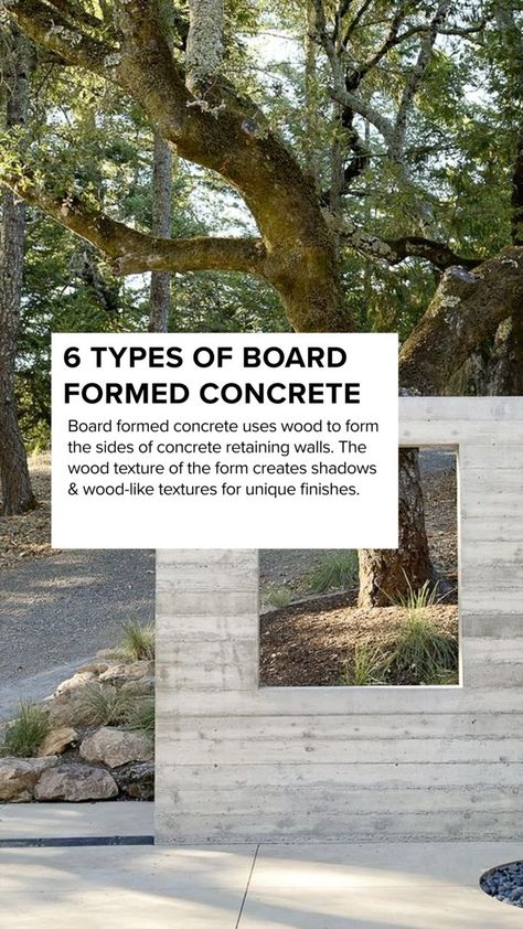 Vertical Board Formed Concrete Wall, Board Formed Concrete Retaining Wall, Poured Concrete Retaining Wall, Landscape Library, Board Form Concrete, Board Formed Concrete Wall, Formed Concrete, Concrete Board, Retaining Wall Design