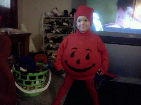 Kool Aid Man Costume, Avengers Room, Kool Aid Man, Lil Bro, Bouncy Ball, Red Turtleneck, Costume Diy, Kool Aid, Duct Tape