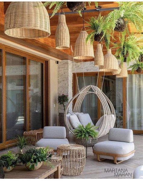 Balinese Balcony, Ruang Tamu Outdoor, Balinese Decor, Terrace Decor, Balkon Design, Terrace Design, Outdoor Living Room, Balcony Design, Dream House Exterior