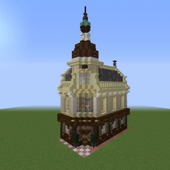 Villa Minecraft, Minecraft Modern City, Minecraft Shops, Minecraft City Buildings, French Buildings, Minecraft Interior Design, Shop Facade, Minecraft Modern, Minecraft City