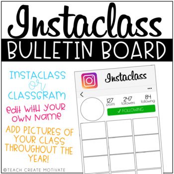 Instagram Bulletin Board, Community Bulletin Board, Class Bulletin Boards, Class Poster, Classroom Technology, High School Math, Classroom Community, Door Ideas, Elementary Education