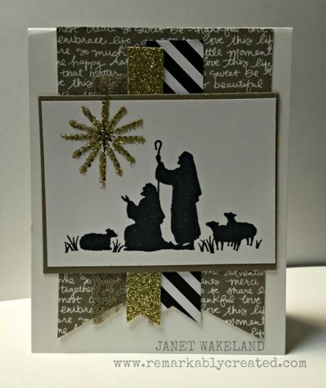 Happy Christmas Eve, Winter Cards, Stampin Up Christmas Cards, Holiday Catalog, O Holy Night, Christmas Messages, Religious Christmas, Stampin Up Christmas, Christmas Nativity