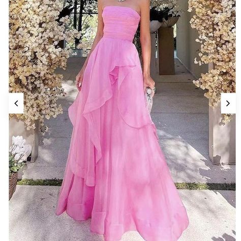 Look what I just found on Depop 🙌 https://depop.app.link/Tn4ZXU1ikzb Organza Prom Dress, Hot Pink Bridesmaid Dresses, Hot Pink Prom Dress, Pink Ball Gown, Prom Dresses Long Pink, Pink Long Dress, Prom Dress Color, Pink Corset, Maid Of Honour Dresses