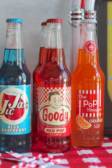 Vintage Soda Shop Soda Bottle Aesthetic, Retro Soda Shop, Soda Shop Ideas, Soda Pop Aesthetic, Soda Label Design, Soda Shop Party, Soda Aesthetics, Soda Fountain Party, Soda Labels