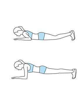 Illustration of the Front Plank exercise Plank Exercise, Oblique Workout, Best Ab Workout, Get Stronger, Plank Workout, Flat Abs, Belly Fat Workout, Love Handles, Abdominal Muscles