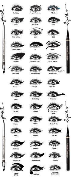 Eyes Inspiration, Teknik Makeup, Bentuk Alis, Eyeliner Glitter, Eyeliner Shapes, Eyeliner Tips, Mekap Mata, Eyeliner Styles, 얼굴 그리기