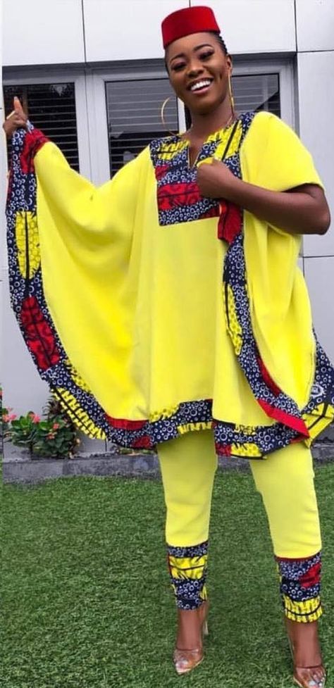 Female agbada style, ankara Female Agbada Styles, Agbada Styles For Women, Latest Nigerian Ankara Styles, Style Collab, Ankara Styles For Ladies, Nigerian Dress Styles, Latest African Styles, Agbada Design, Unique Ankara Styles