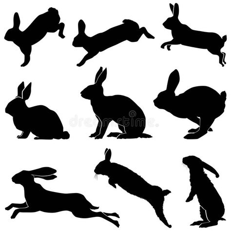 Hare Jumping Illustration, Cute Hare Illustration, Jumping Rabbit Illustration, Squirrel Illustrations, Jumping Poses, Running Rabbit, Forest Environment, Hare Illustration, Rabbit Jumping