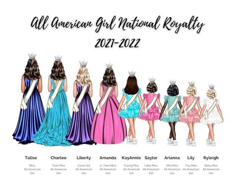 Pageant Group of 9 Digital Drawing - Etsy UK Gown Style, All American Girl, Casual Preppy Outfits, Amazing Drawings, Womens Sewing Patterns, Fashion Mistakes, Style Mistakes, Little Miss, Preppy Outfits