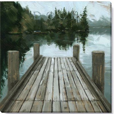 The mood and setting of this Dock Canvas Art Print make it an overwhelming favourite. Remember those childhood trips to the cabin on the lake? Let yourself relax and imagine you are sitting on the lightly rocking Dock enjoying solitude with this beautiful piece adorning your walls! Size: 9" H x 9" W x 1" D Cabin On The Lake, Lake Dock, Rocky Shore, Lake Cabins, The Cabin, Landscape Prints, The Mood, Home Collections, Alaska