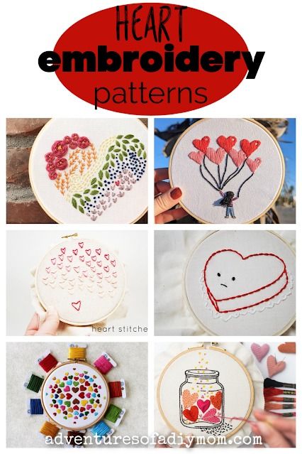 Find over 25 heart embroidery patterns to make for Valentine's Day. There are darling free patterns as well as patterns to buy. Cross Stitch Designs Free Embroidery Patterns, Heart Embroidery Patterns, Hand Embroidery Patterns Free Printable, Embroidery Heart Pattern, Hand Quilting Technique, Diy Mom, French Knot Stitch, Hand Embroidery Patterns Free, Red Heart Patterns