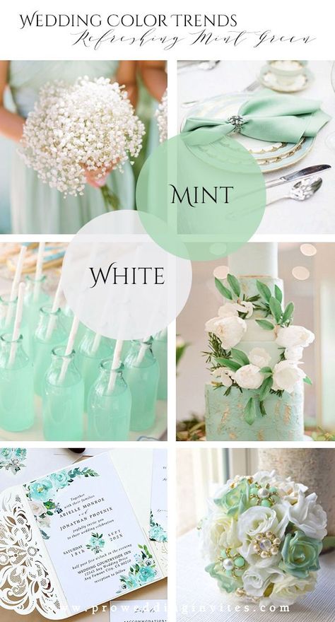 Wedding Colors Mint Green, Mint Color Wedding Theme, Mint Green Theme Wedding, Mint Green Wedding Invitations, Mint Green Wedding Theme Color Schemes, Wedding Colour Ideas Color Schemes, Mint Wedding Theme, Mint Wedding Colors, Mint Green Theme