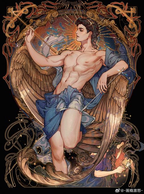 Male Aphrodite, Male Angel Drawing, Achilles Greek Mythology, Greek God Costume, Ancient Greece Aesthetic, Goddess Magick, Greece Mythology, Eros And Psyche, Male Angel