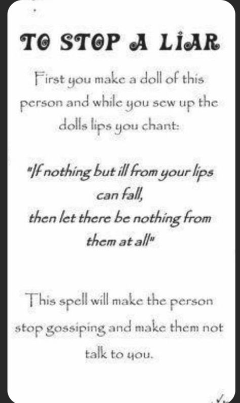 Spells To Stop Liars, Gossip Spell, Karma Spell, Grey Witch, Truth Spell, Spells That Actually Work, Witch Things, Banishing Spell, Witchcraft Spells For Beginners