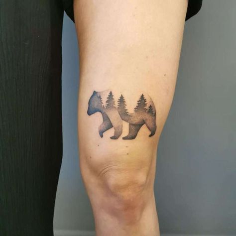 The Symbolism Behind Bear Tattoos – Self Tattoo Fine Line Bear Tattoo, Bear Silhouette Tattoo, Bear And Woman, Bear Outline Tattoo, Simple Bear Tattoo, Small Bear Tattoo, Bear Tattoos Feminine, Tattoo Bear, Self Tattoo