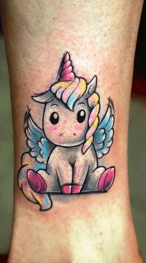 Small Tattoo Design Images (Small Ink Design Ideas) My Little Pony Tattoo, Unicorn Tattoo Designs, Unicorn Tattoo, Bright Tattoos, Tattoo Apprenticeship, Rainbow Tattoos, Unicorn Tattoos, Tattoo Inspiration Men, Kawaii Tattoo