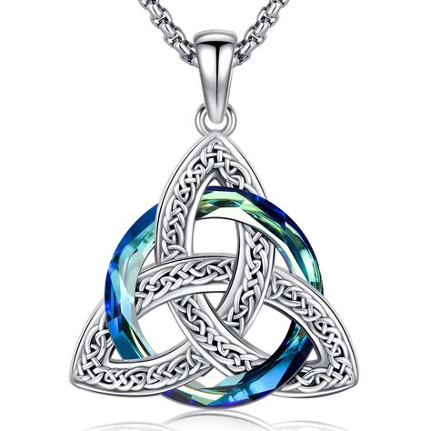 Silver Celtic Jewelry, Triquetra Necklace, Knot Jewelry, Star Of David Necklace, Celtic Knot Necklace, Spiritual Necklace, Gifts Box, Mom Friends, Wiccan Jewelry