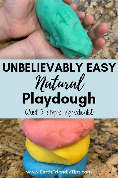 How to Make Homemade Playdough - Earth Friendly Tips Safe Playdough Recipe, How To Make Playdough Easy Homemade, Diy Non Toxic Play Dough, Baby Safe Playdough, Natural Playdough Recipe, Organic Playdough Recipe, Non Toxic Playdough Recipe, Earth Playdough, Playdough Crafts