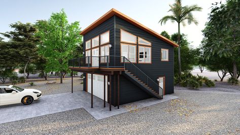 Apartment Above Garage Plans, Small Garage Apartment, House Above Garage, One Bedroom Garage Apartment, Tiny House With Garage, Garage With Apartment Above, Apartment Above Garage, Garage Loft Apartment, Garage Studio Apartment