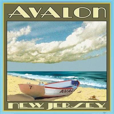 AURELIO GRISANTY-Avalon Poster East Coast Beach, Avalon Nj, Tourism Poster, Beach Towns, The Carolinas, Retro Art Deco, Deco Poster, Beach Posters, Art Deco Posters