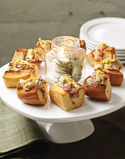 Mini Lobster Rolls with Herb Mayonnaise | You don't need caviar to make a fancy oceanic dish. This Mini Lobster Rolls recipe is sure to be a "crustacean" sensation at your next party. And while lobster tails are more affordable than buying whole lobsters, you can also substitute lobster tails for one pound of shrimp. #seafood #seafoodrecipes #seafooddishes #recipes #food #recipe #lobster #lobsterrecipes #lobsterroll Seafood Appetizer Recipes, Herb Mayonnaise Recipe, Mini Lobster Rolls, Lobster Rolls Recipe, Lobster Appetizers, Carbquik Recipes, Lobster Roll Recipes, Steamed Lobster, Barbecue Food