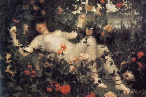 The Awokening of the Spirit of the Rose, William Stott of Oldham Paintings Of Women, Plot Lines, Roses Painting, Istoria Artei, Dante Gabriel Rossetti, Spirit Art, Rennaissance Art, The Awakening, Art Ancien