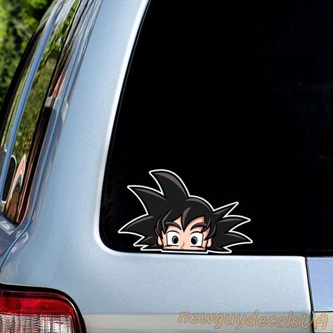 Anime Car Stickers, Kid Gohan, Anime Peeker, Jdm Stickers, Anime Car, Oracal Vinyl, Stickers Etsy, Vinyl Car Stickers, Kawaii Stickers