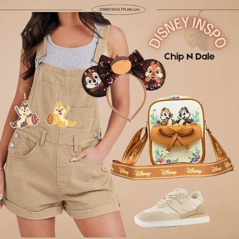 ✨ Chip 'n Dale Disneybound Look! ✨ Need some Disney outfit inspo? 🐿️💫 This Chip 'n Dale Disneybound is perfect for your next Disney trip—comfy, cute, and ideal for Disney moms on the go! Whether you’re heading to Disneyland or Disney World, this look is a fun and affordable way to show off your love for these playful chipmunks. 💛🤎 ✨ Shop the Look: 👒 Mickey Ears 👖 Beige Short Overalls 🎒 Chip 'n Dale Crossbody Bag ✨ Chip 'n Dale Earrings 👟 Comfy Sneakers for All-Day Walking 💡 Pro tip: Don’t... Disney Moms, Disney Family Outfits, Disney Outfit Inspo, Cute Disney Outfits, Comfy Sneakers, Chip N Dale, Disney Mom, Disney Outfit, Disney Inspired Outfits