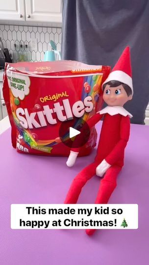 1.8M views · 4.4K reactions | Elf on the shelf made magic #reels #christmas #elfontheshelf | Jennie and Nick's Brainteasers Elf On A Shelf For Toddlers, Elf On The Shelf Skittles, Christmas Jennie, Elf Scenes, Elf Tricks, Elf In The Shelf Ideas, Skittles Rainbow, Mexican Magic, Christmas Reels