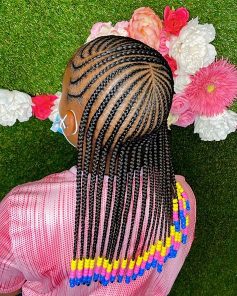 Pin on Natural Hair Conrows For Black Girls Kids, 2023 Braids Trends For Women, Kiddie Braids, Kids Braids With Beads, Girls Braided Hairstyles Kids, Daughter Hairstyles, Toddler Braided Hairstyles, Drooping Eyelids, Black Kids Braids Hairstyles