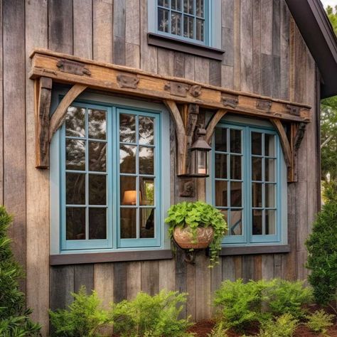 5+ Exciting Outdoor Window Trim Ideas for Every Home • 333+ Images • [ArtFacade] Thick Exterior Window Trim, Add Trim To Exterior Windows, Outdoor Window Trim Ideas, Live Edge Window Trim, Window Molding Trim Exterior, Cedar Window Trim, Wooden Window Frame Designs, Doublewide Makeover, Outdoor Window Trim