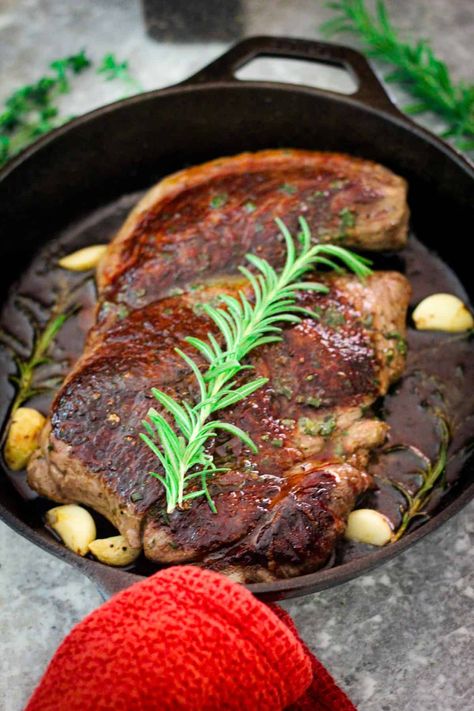 Pan Seared Top Sirloin Steak - Mediterranean Latin Love Affair Tender Top Sirloin Steak Recipes, Sirloin Steak Cast Iron Skillet, Oven Sirloin Steak, Steak In Cast Iron Skillet, Cast Iron Skillet Steak, Bolivian Food, Sirloin Steak Recipes, Albanian Recipes, Top Sirloin